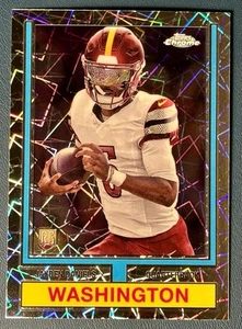 💎Jayden Daniels 2024 Topps Chrome 1974💥Lazer Refractor Rookie #2 ROY Comanders - Picture 1 of 2