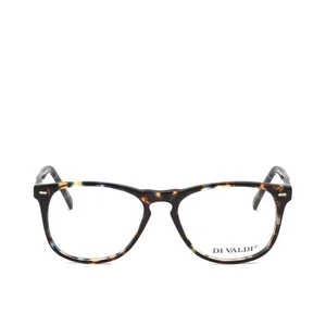 DI VALDI DVO8027 COL 10 montatura per occhiali da vista in plastica rotonda marrone 51-18-140 Y770A - Foto 1 di 16