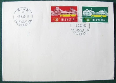 Switzerland 'Postal History' FDC COVER 1953 TRANSPORT. - Image 1 of 2