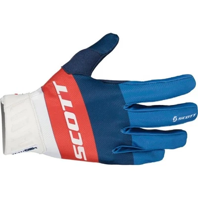Scott 450 Angled MX Gloves Off-Road Mens Blue Red - Image 1 of 2