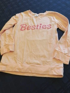 Youth Pink “Besties”Graphic Long Sleeve T-Shirt Asian Sz 4X, US XL - Picture 1 of 8