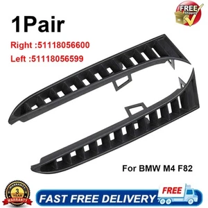 2pcs Right+Left Side Fit For BMW M3 M4 F80 F82 F83 M-Sport Front Bumper Grill - Picture 1 of 8
