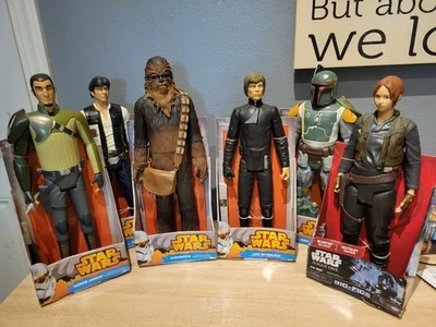 JAKKS PACIFIC STAR WARS BOBA FETT, CHEWBACCA & SCOUT TROOPER Foto 1 de 4