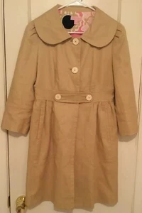 Abrigo Ligero Lilly Pulitzer Chaqueta Mujer Talla 4 Color Lino Natural - Imagen 1 de 5