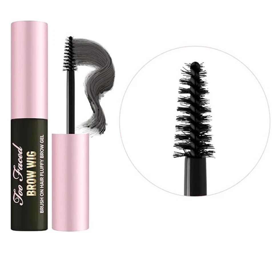 New Original Too Faced Brow Wig Brush-On Hair Fluffy Brow Gel SOFT BLACK Eyebrow - Image 1 of 3