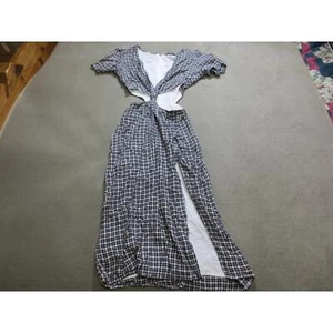 Abito donna Abercrombie & Fitch extra small nero bianco gingham taglio vita - Foto 1 di 6