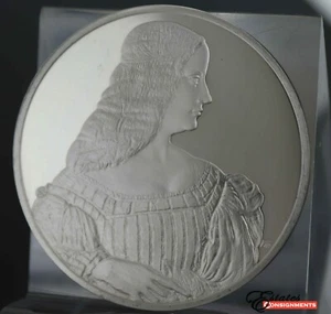 Retrato de plata esterlina de Da Vinci de Isabel D'Este - Imagen 1 de 6