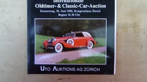 Auktionskatalog Oldtimer Classic Car Auktion Zürich 1988 UTO (mit Saurer Pkw) - Bild 1 von 1