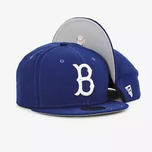 New Era Brooklyn Dodgers 1949 Cooperstown Wool 59Fifty Blue Fitted Hat 7 1/8 NEW - Picture 1 of 8