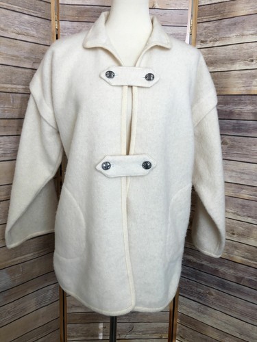 OFF WHITE Isabella Ihlen Off White giacca donna tessuto a mano manica lunga soprabito donna