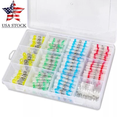 380PCS Solder Seal Sleeve Heat Shrink Butt Wire Connectors Terminals Waterproof - Image 1 of 4