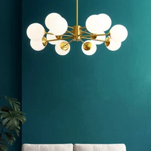 Hotel Chandelier Lighting Glass Lamp Kitchen Copper Pendant Light Ceiling Lights - Picture 1 of 12