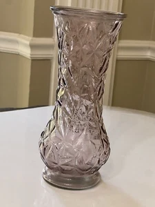 Vintage Purple Diamond Quilted Glass Vase - Picture 1 of 11