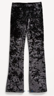 NUEVO CON ETIQUETAS Leggings Acampanados Terciopelo Aplastado Azul Marino Antiguo Niñas Negros Talla L 10-12 Foto 1 de 4