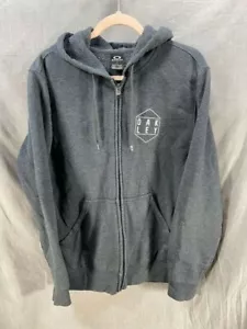 Suéter Oakley Adulto Medio Gris Cremallera Completa Logo Mangas Largas Sudadera con Capucha Para Hombre. - Imagen 1 de 8