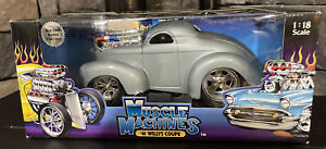 New Muscle Machines - 1:18 - '41 Willys Coupe (Gray) - California TOO Cool