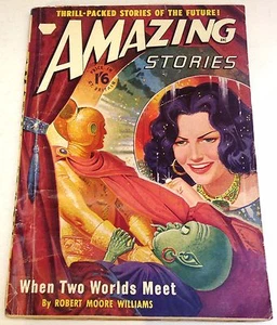 Amazing Stories – UK pulp – Number 1 - July 1950 - R.M.Williams, Fritz Leiber - Picture 1 of 6