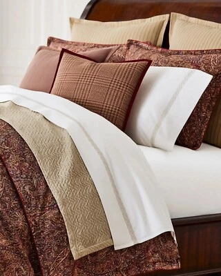 RALPH LAUREN Hallie Reversible Duvet Cover 3 Pc.Set King Cotton Clay Tan $385 - Image 1 of 4
