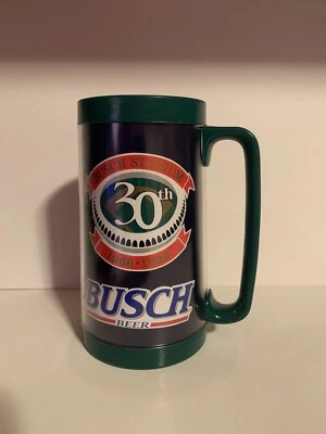 Taza de cerveza Busch Stadium 30 aniversario 1966-1996 de los Cardenales de San Luis Foto 1 de 4
