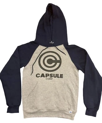 Dragon Ball Z Capsule Corp Pullover Sudadera con Capucha Manga Anime Baúles Talla Pequeña Foto 1 de 4