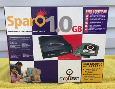 SyQuest SparQ 1.0 GB External Parallel Port Removable Cartridge Drive-Complete - Image 1 of 4