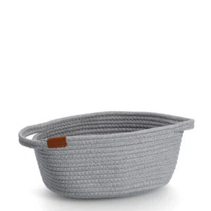 Zeller Aufbewahrungskorb Baumwolle/Polyester grau ca. 29 x 21 x 14,5 cm - Bild 1 von 5