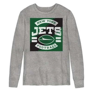 New York Jets NFL Boys Long Sleeve Tee Size S Gray --W8-- - Picture 1 of 4