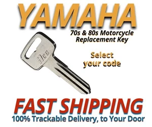 Yamaha Motorcycle Keys Replacement Key Cut to Code 3651-3700 - Picture 1 of 1