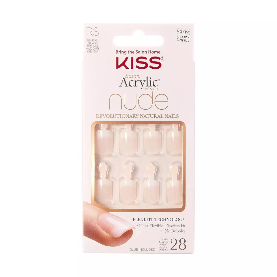 Kiss Salon Acrylic Nude Revolutionary Natural Nails, KAN01 Real Short - Image 1 of 1
