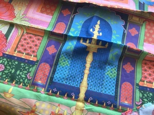 Envoltura de nudo exuberante 🌼 Embers of Joy 🌸 Tela Furoshiki 🌼 NUEVO - Imagen 1 de 7