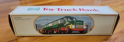 1987 HESS ИГРУШКА ПОЛУПРИЦЕП И БЕНЗОВОЗ ПРИЦЕП БАНКА НОВЫЙ В КОРОБКЕ - Изображение 1 из 4