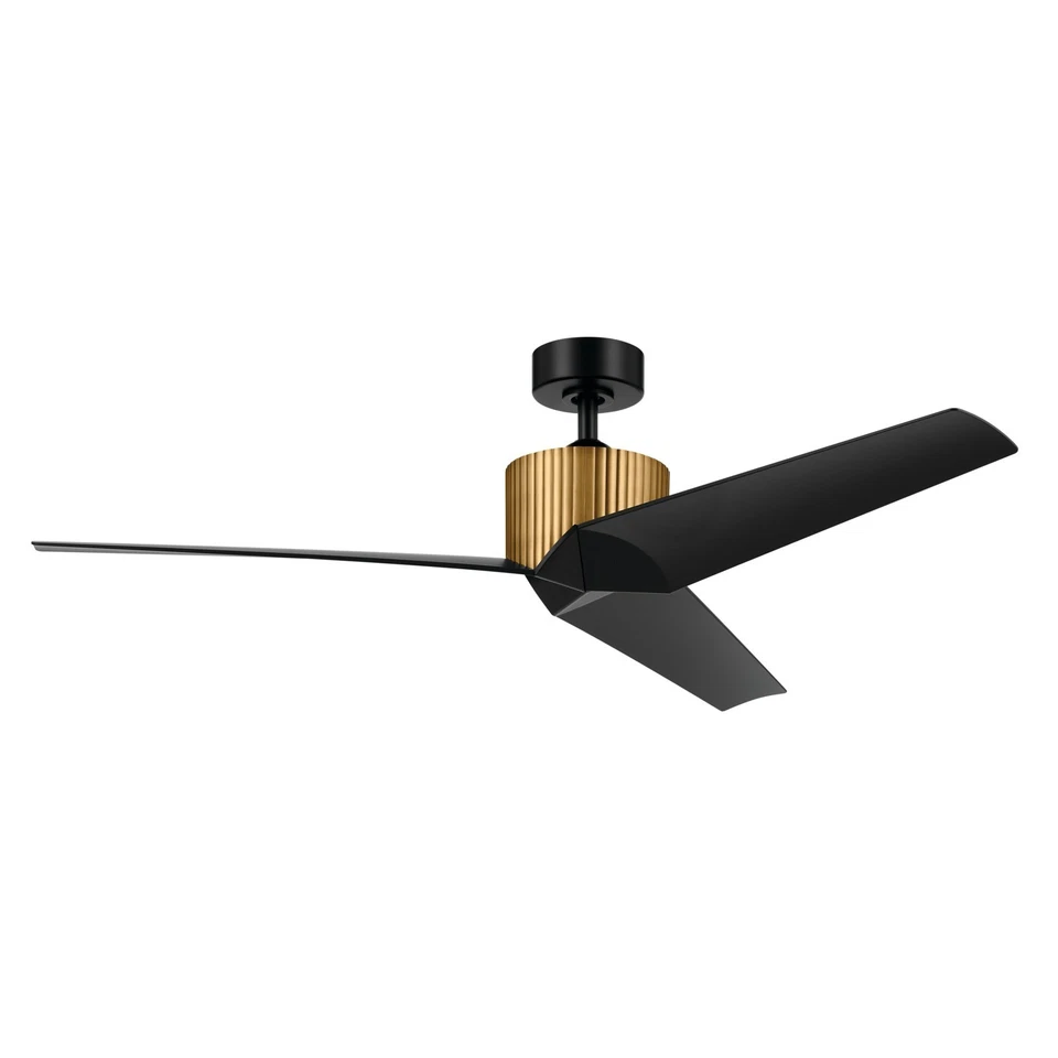 Natural Brass 56"Ceiling Fan from the Almere Collection - Image 1 of 1