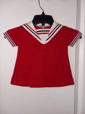 Vintage Toddler Sailor Top Made Is Israel For Daytons Red, White And Blue - Image 1 of 4