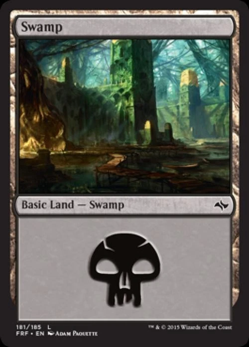 Swamp (181) -Foil Light Play MTG Fate Reforged - Image 1 of 1