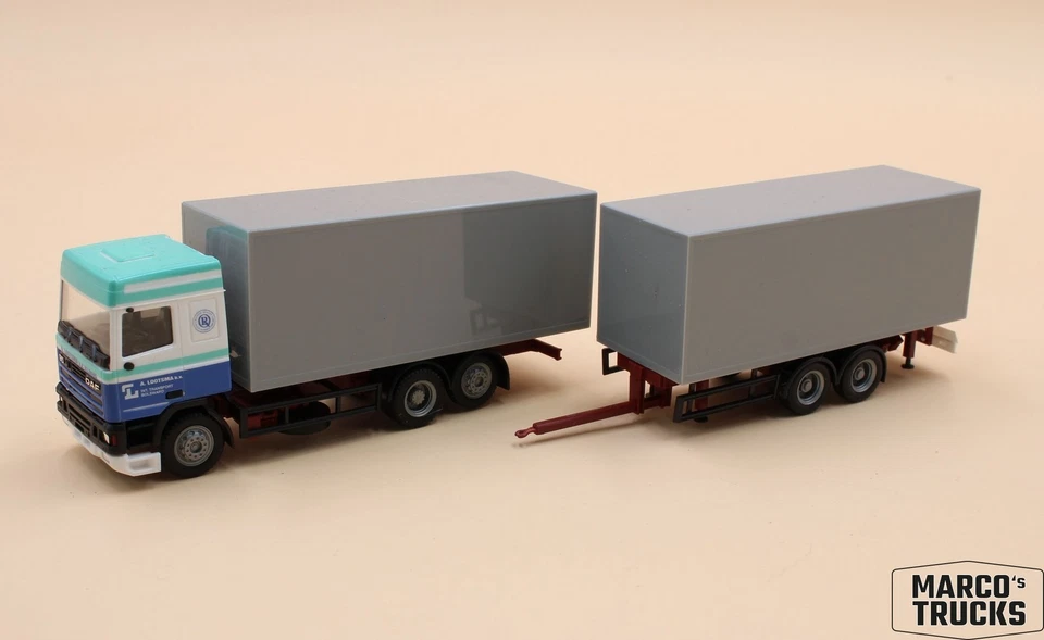 Herpa DAF 95 SC box semi-trailer “Lootsma Bolward” conversion 1:87 /H24684 - Image 1 of 1