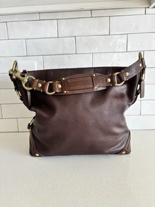Vtg Coach Carly NºG0782-40016 Brass Hardware Brown leather Hobo Purse Bag - Picture 1 of 10
