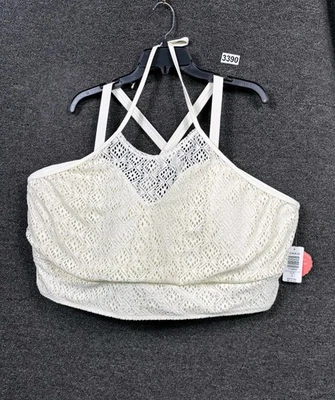 Top de bikini halter de ganchillo tórrido talla grande para mujer 6 (30) marfil NUEVO Foto 1 de 4