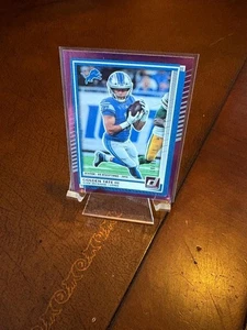 2025 DONRUSS FOOTBALL GOLDEN TATE III PURPLE STAT LINE CARD #D 19/99 LIONS - Picture 1 of 2