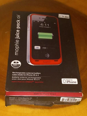 Mophie Juice Pack Air Battery Case for iPhone 4/4s - Red - Image 1 of 4