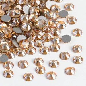 1440PCS Gold Champagne Flatback Crystal Rhinestones for Craft Clothes Decoration - Picture 1 of 10