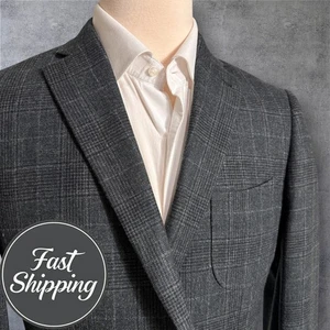 429$ INDOCHINO 44S Mens Blazer Sport Coat Jacket Casual Jacket Windowpane Green - Picture 1 of 15