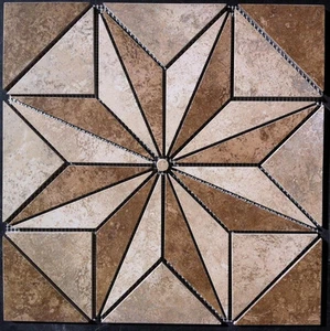 16 3/8" Tile Medallion - Daltile's Stratford Place series - Picture 1 of 2