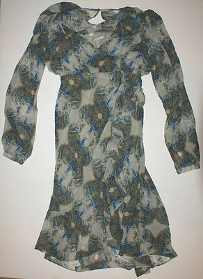 12th St By Cynthia Vincent Womens Cascade Ruffle Floral Maxi Dress Large NWT$238 - Image 1 of 4