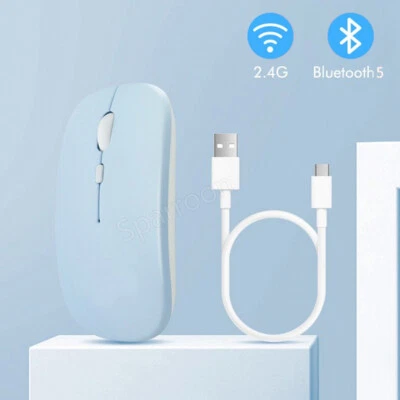 2.4GHz Bluetooth Wireless Optical Mouse USB Rechargeable RGB Mice for PC Laptop - Image 1 of 4