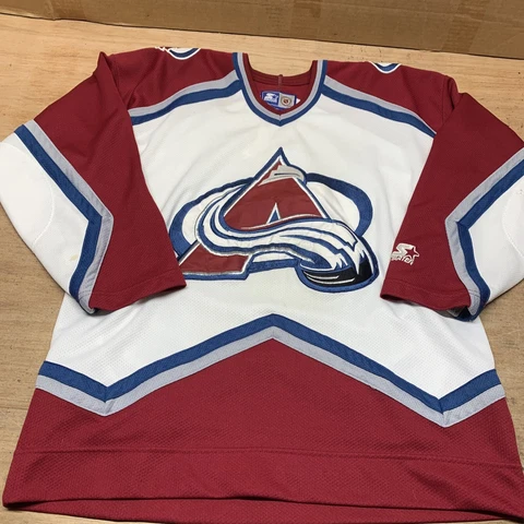 Vintage 1990s Colorado Avalanche Sewn Starter Hockey Jersey Men's Medium Cover