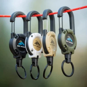 Heavy Duty Retractable Badge Reel | Steel Wire Carabiner Key Chain | Key Holder - Picture 1 of 14