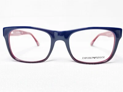 NUEVO Emporio Armani EA3056 5347 Hombres Azul y Rojo Diseñador Anteojos Monturas 52/19 Foto 1 de 4