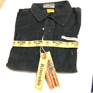 Olde School Boys' Reversible Button-Down Shirt Gray Small (6/7) NWT! - Picture 1 of 1