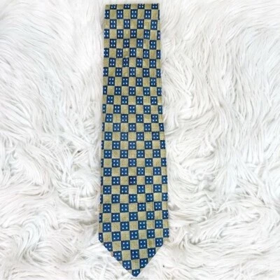 Corbata XMI FOR NORDSTROM ORO AZUL PATRÓN SEDA HOMBRE Foto 1 de 4