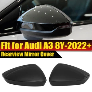 Tapacubos retrovisores laterales exteriores LHD negro brillante para Audi A3 8Y S3 RS3 2021-2024 - Imagen 1 de 9